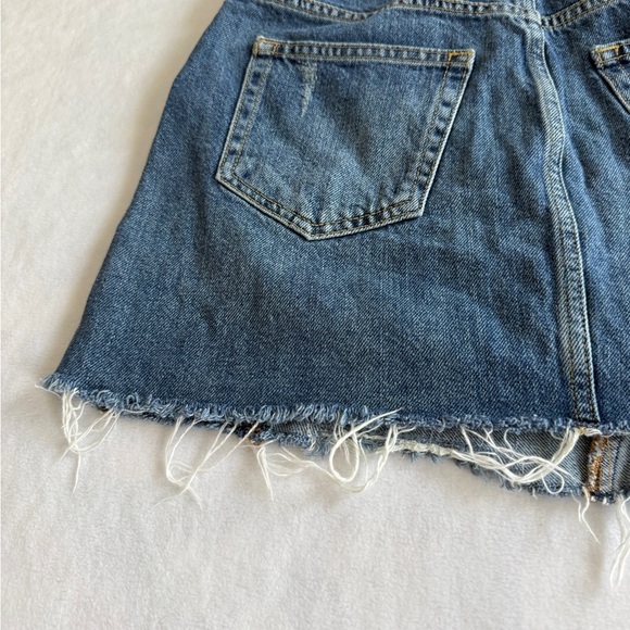 We The Free Distressed Button-Up Y2K Mini Skirt - Size 29 - Picture 7 of 8